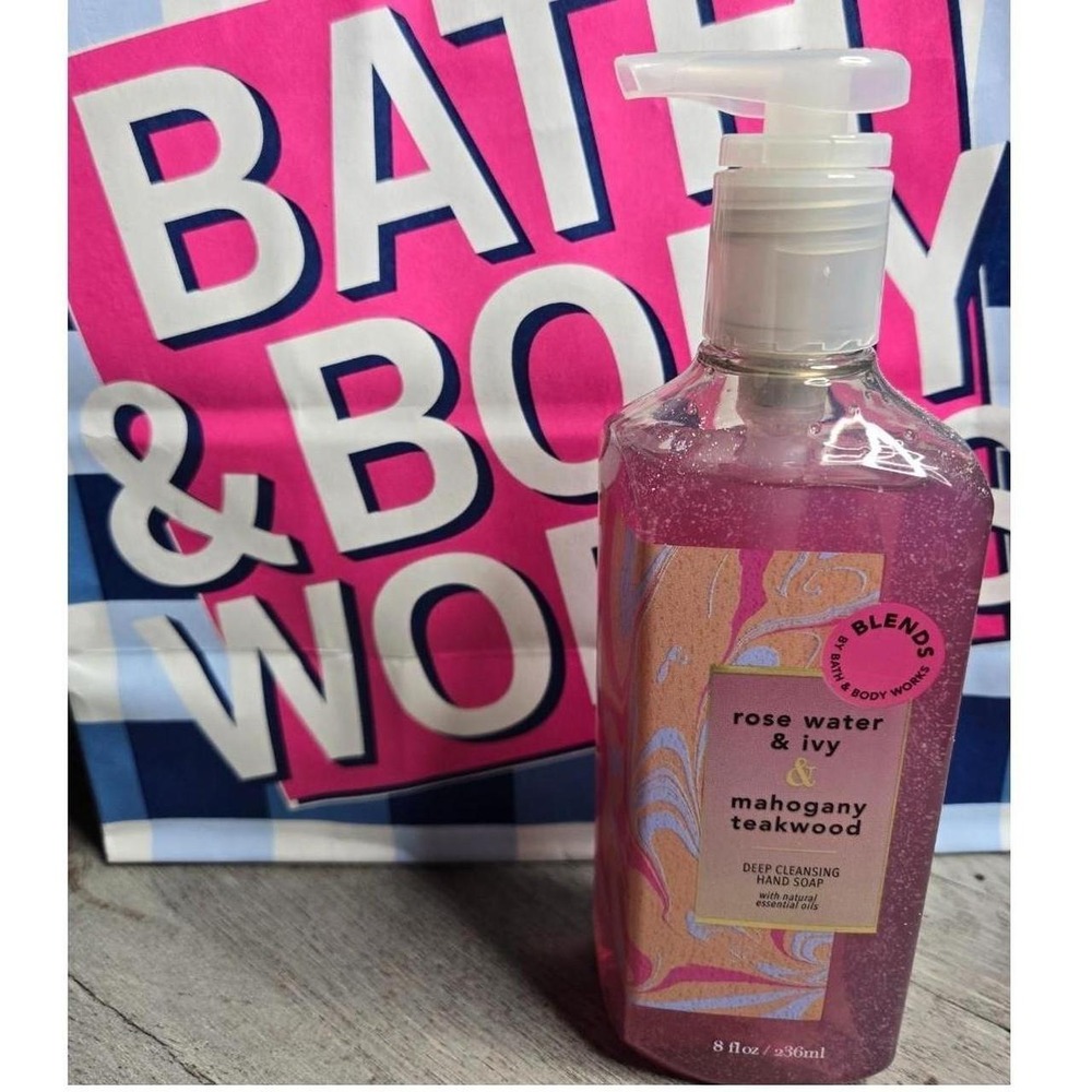 Bath & Body Works Rose Water & Ivy Mahogany Teakwood Deep Cleansing Hand Soap